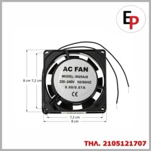 Τετράγωνος ανεμιστήρας 80x80 mm, κωδικός 36295020